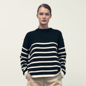 Zara STRIPED KNIT SWEATER, Size Small